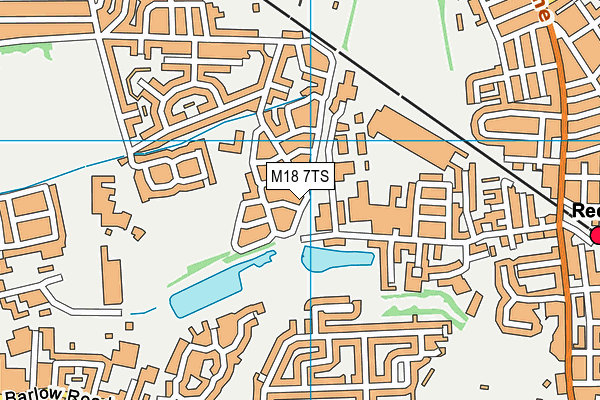 M18 7TS map - OS VectorMap District (Ordnance Survey)