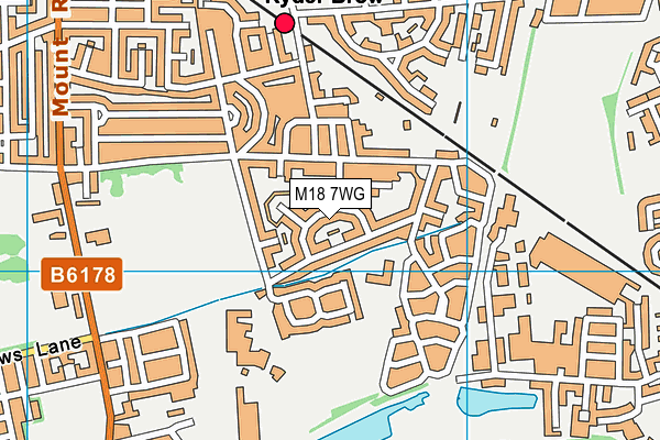 M18 7WG map - OS VectorMap District (Ordnance Survey)