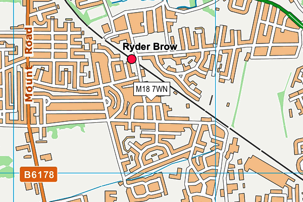 M18 7WN map - OS VectorMap District (Ordnance Survey)