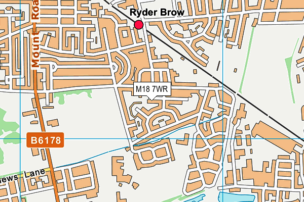 M18 7WR map - OS VectorMap District (Ordnance Survey)