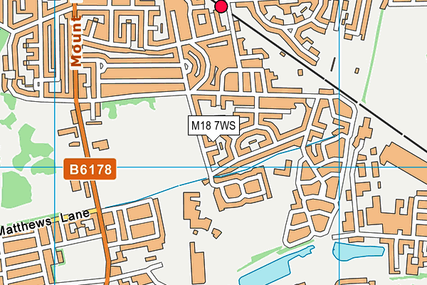 M18 7WS map - OS VectorMap District (Ordnance Survey)