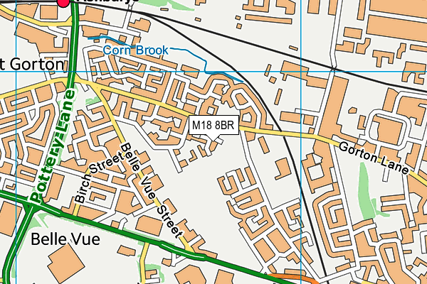 M18 8BR map - OS VectorMap District (Ordnance Survey)