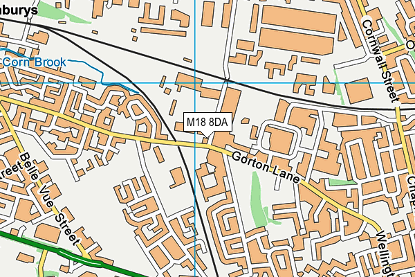 M18 8DA map - OS VectorMap District (Ordnance Survey)