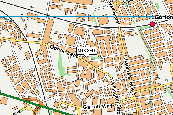 M18 8ED map - OS VectorMap District (Ordnance Survey)