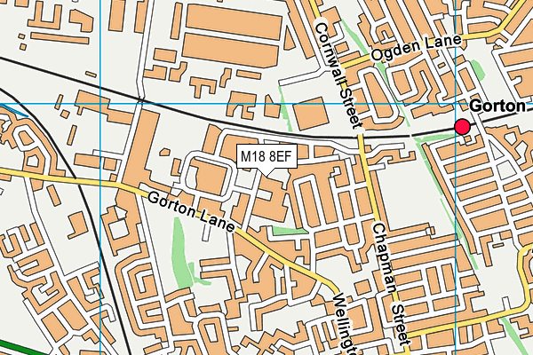 M18 8EF map - OS VectorMap District (Ordnance Survey)