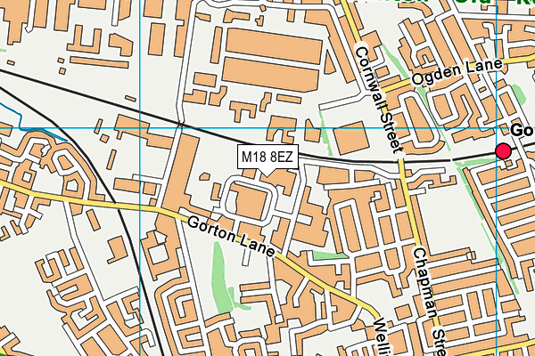 M18 8EZ map - OS VectorMap District (Ordnance Survey)