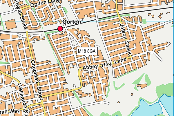 M18 8GA map - OS VectorMap District (Ordnance Survey)