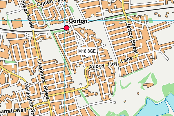 M18 8GE map - OS VectorMap District (Ordnance Survey)