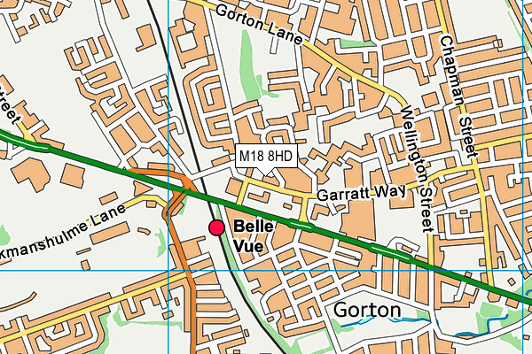 M18 8HD map - OS VectorMap District (Ordnance Survey)