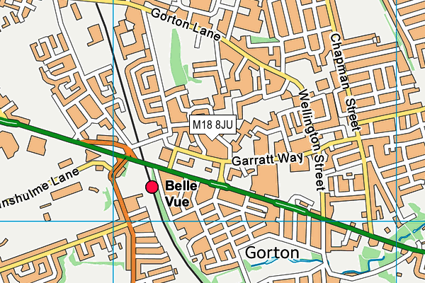 M18 8JU map - OS VectorMap District (Ordnance Survey)