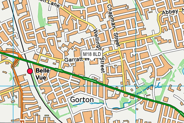 M18 8LD map - OS VectorMap District (Ordnance Survey)