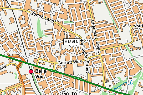 M18 8LN map - OS VectorMap District (Ordnance Survey)