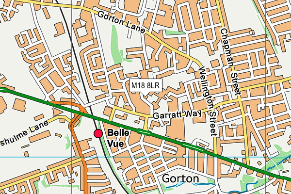 M18 8LR map - OS VectorMap District (Ordnance Survey)