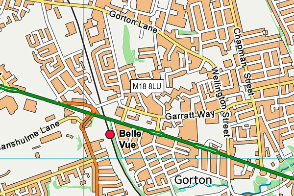 M18 8LU map - OS VectorMap District (Ordnance Survey)