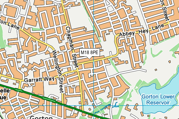 M18 8PE map - OS VectorMap District (Ordnance Survey)