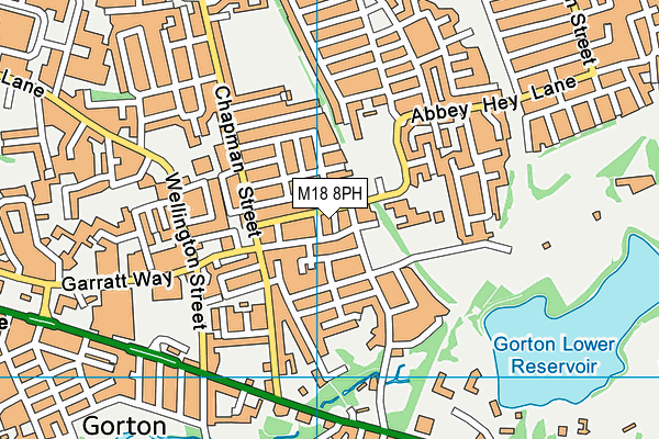 M18 8PH map - OS VectorMap District (Ordnance Survey)