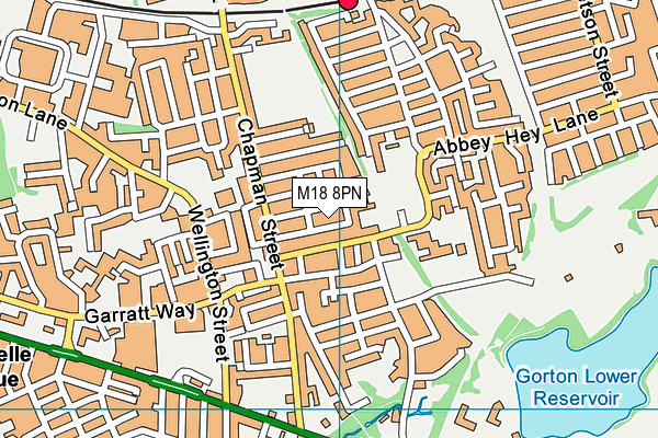 M18 8PN map - OS VectorMap District (Ordnance Survey)