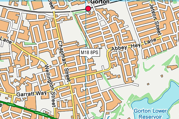 M18 8PS map - OS VectorMap District (Ordnance Survey)