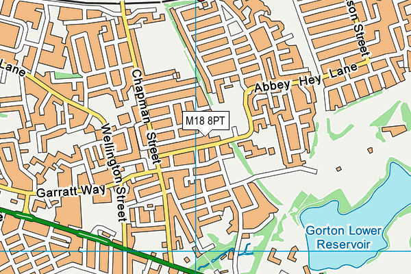 M18 8PT map - OS VectorMap District (Ordnance Survey)