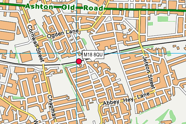 M18 8QU map - OS VectorMap District (Ordnance Survey)