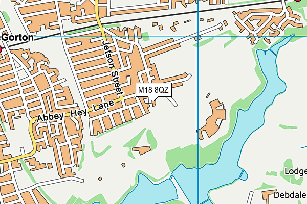 M18 8QZ map - OS VectorMap District (Ordnance Survey)