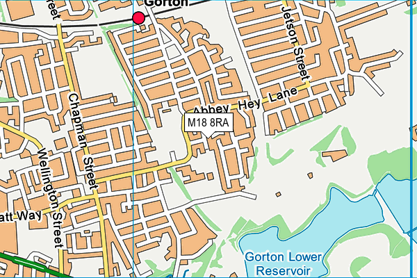 M18 8RA map - OS VectorMap District (Ordnance Survey)