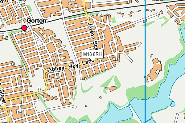 M18 8RH map - OS VectorMap District (Ordnance Survey)