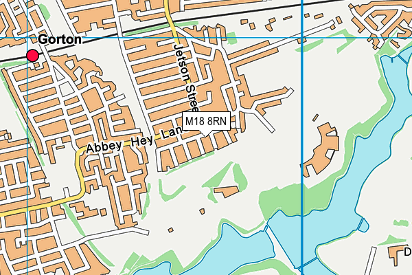 M18 8RN map - OS VectorMap District (Ordnance Survey)