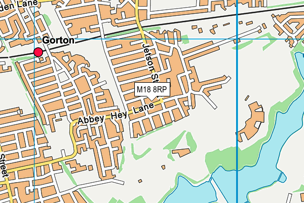 M18 8RP map - OS VectorMap District (Ordnance Survey)