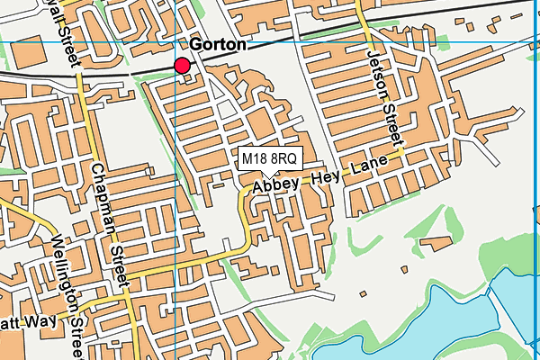 M18 8RQ map - OS VectorMap District (Ordnance Survey)