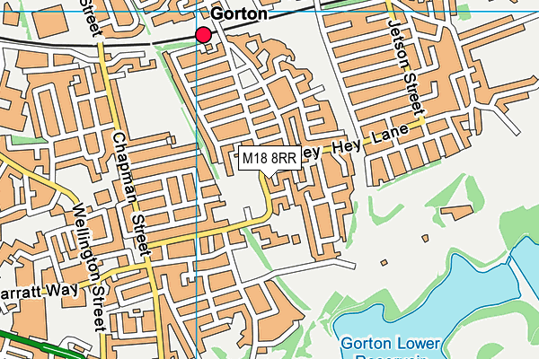 M18 8RR map - OS VectorMap District (Ordnance Survey)