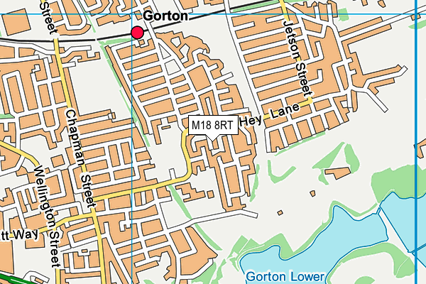 M18 8RT map - OS VectorMap District (Ordnance Survey)