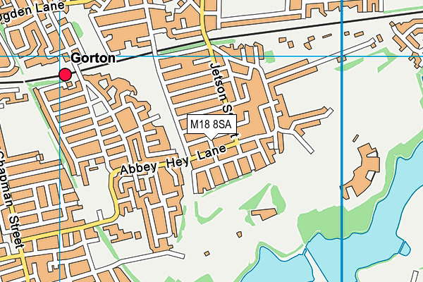 M18 8SA map - OS VectorMap District (Ordnance Survey)