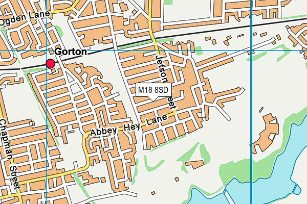 M18 8SD map - OS VectorMap District (Ordnance Survey)