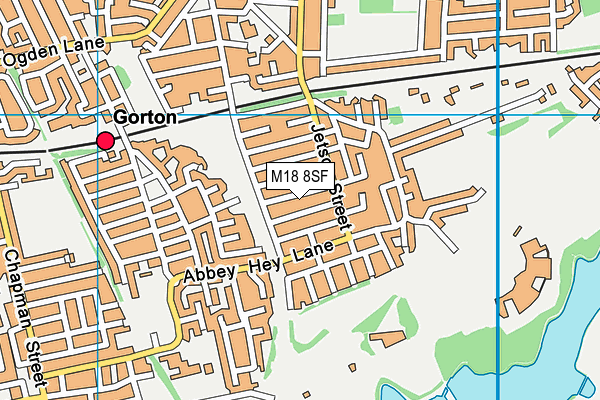 M18 8SF map - OS VectorMap District (Ordnance Survey)