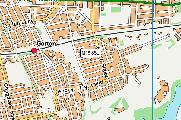 M18 8SL map - OS VectorMap District (Ordnance Survey)