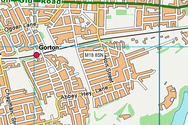 M18 8SN map - OS VectorMap District (Ordnance Survey)