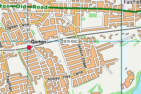 M18 8SQ map - OS VectorMap District (Ordnance Survey)