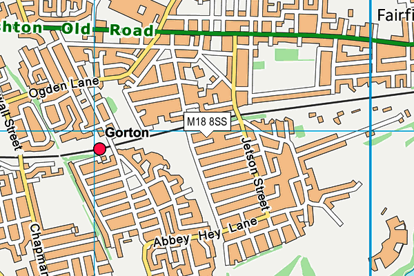 M18 8SS map - OS VectorMap District (Ordnance Survey)