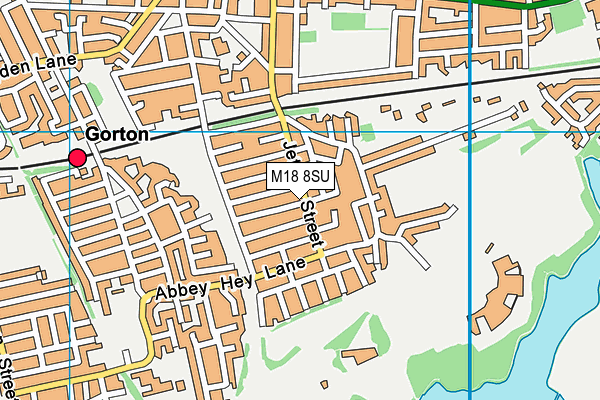 M18 8SU map - OS VectorMap District (Ordnance Survey)