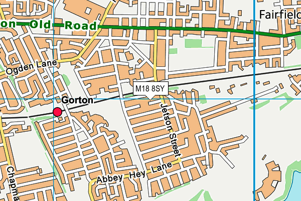 M18 8SY map - OS VectorMap District (Ordnance Survey)