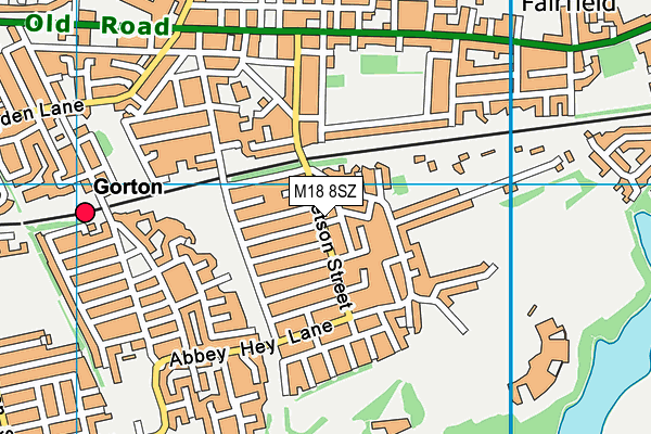 M18 8SZ map - OS VectorMap District (Ordnance Survey)