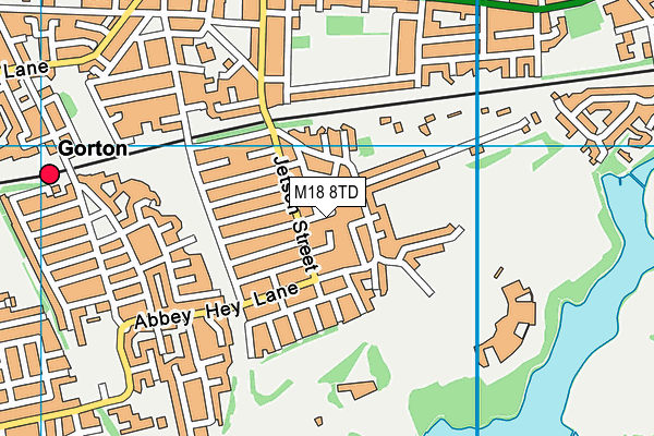 M18 8TD map - OS VectorMap District (Ordnance Survey)