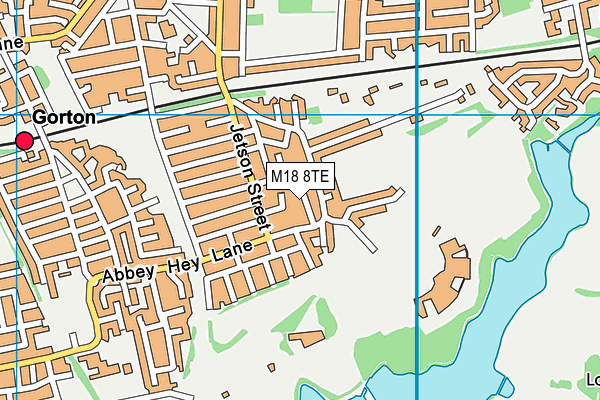 M18 8TE map - OS VectorMap District (Ordnance Survey)