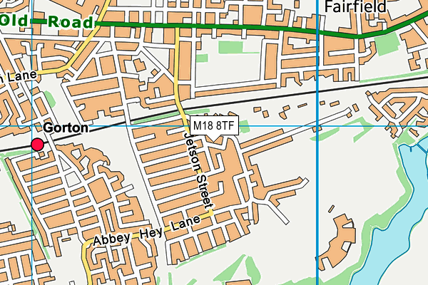 M18 8TF map - OS VectorMap District (Ordnance Survey)