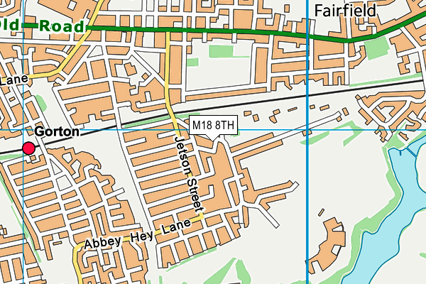 M18 8TH map - OS VectorMap District (Ordnance Survey)