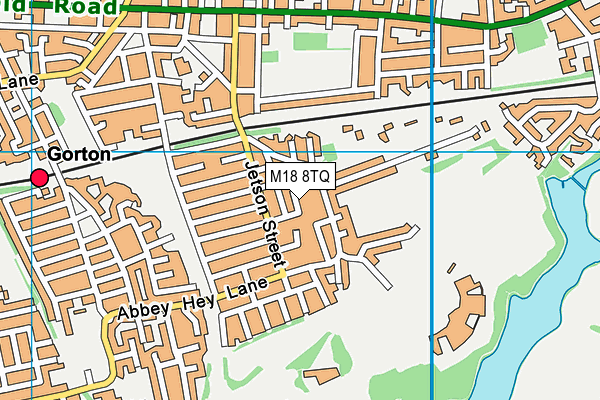 M18 8TQ map - OS VectorMap District (Ordnance Survey)