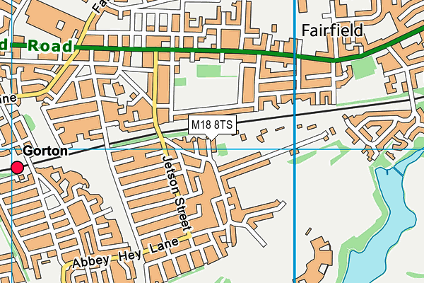 M18 8TS map - OS VectorMap District (Ordnance Survey)