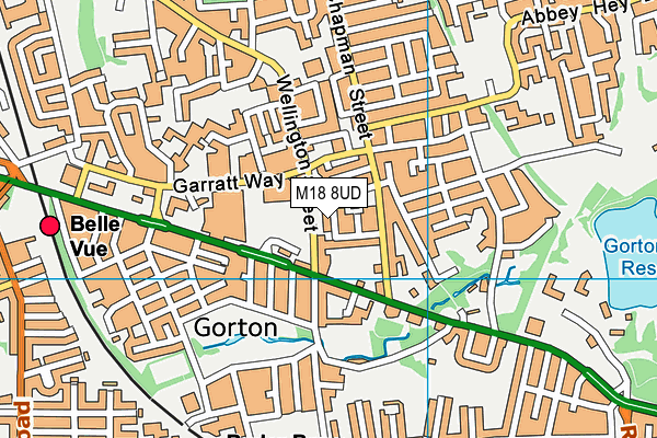 M18 8UD map - OS VectorMap District (Ordnance Survey)