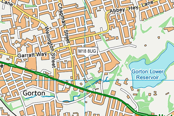 M18 8UG map - OS VectorMap District (Ordnance Survey)